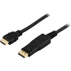 HDMI-kablar Deltaco HDMI - DisplayPort 0.5m