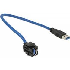 USB-kabel Kablar DeLock Keystone USB A-USB A 3.0 M-F 0.5m