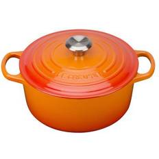 Induktionshäll Övriga grytor Le Creuset Volcanic Signature Cast Iron Round med lock 4.2 L 24 cm