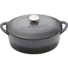 Denby Grytor Denby Halo Cast Iron Oval med lock 4.2 L 28 cm