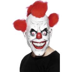Clowner - Redskap Maskeradkläder Smiffys Läskig Clownmask med Hår