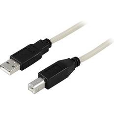 Nickel - USB A-USB B - USB-kabel Kablar Deltaco USB A - USB B M-M 2.0 5m