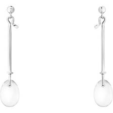 Georg Jensen Dew Drop Earrings - Silver/Rock Crystals