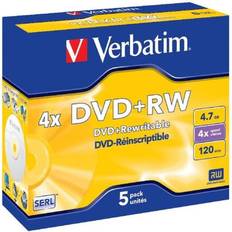 Optisk lagring Verbatim DVD+RW 4.7GB 4x Jewelcase 5-Pack