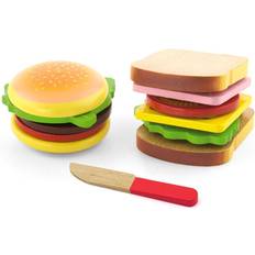 Viga Matleksaker Viga Playing Food Hamburger & Sandwich 50810