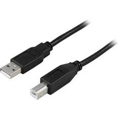 Gråa - USB-kabel Kablar Deltaco USB A - USB B 2.0 3m