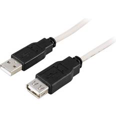 Deltaco USB A-USB A - USB-kabel Kablar Deltaco USB A - USB A M-F 2.0 0.1m