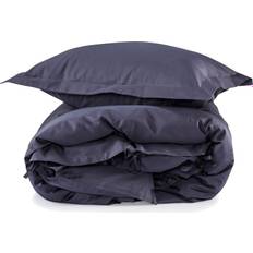 Bomullssatin - Lakan Sängkläder Mille Notti Satina Påslakan Grå (220x220cm)