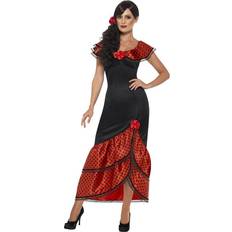 Röd - Sydeuropa Maskeradkläder Smiffys Flamenco Senorita Costume