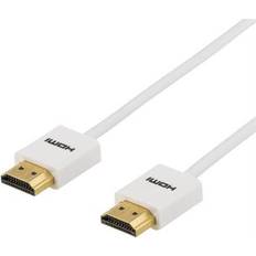 HDMI-kablar Deltaco Thin Gold HDMI - HDMI High Speed with Ethernet 2m