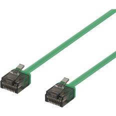 Nätverkskablar Deltaco Flat U/UTP Cat6a RJ45 - RJ45 0.3m