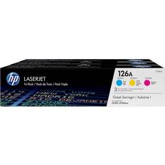 HP Gul Tonerkassetter HP CF341A 126A Multipack