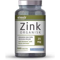Zink Vitaminer & Mineraler Elexir Pharma Zink 25mg 100 st