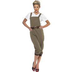 40-tal - Vit Dräkter & Kläder Smiffys WW2 Land Girl Costume