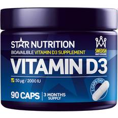 Star Nutrition D-vitaminer Vitaminer & Mineraler Star Nutrition Vitamin D3 90 st