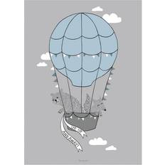 Bloomingville Hot Air Balloon Poster 50x70cm