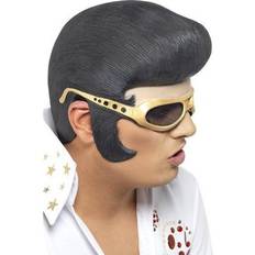 Kändisar - Svart Peruker Smiffys Elvis Headpiece