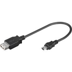 MicroConnect USB-kabel Kablar MicroConnect USB A-USB Mini-B 2.0 0.2m