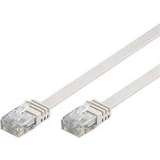 Nätverkskablar Deltaco Flat U/UTP Cat6 RJ45 10m