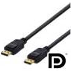 DisplayPort-DisplayPort - DisplayPort-kablar - Rund Deltaco DisplayPort-DisplayPort 1m
