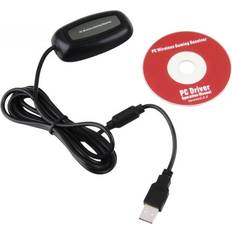 Microsoft Adaptrar Microsoft Xbox 360/PC Wireless Game Receiver Adapter - Black