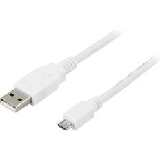 USB A-USB Micro-B - USB-kabel Kablar Deltaco USB A - USB Micro-B 2.0 5m