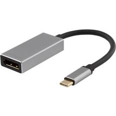 Guld - USB-kabel Kablar Deltaco Gold USB C-DisplayPort M-F 0.1m