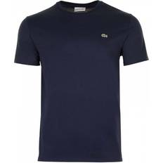 42 - Herr Överdelar Lacoste Men's Crew Neck Pima Cotton Jersey T-shirt - Navy Blue