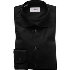 Eton Flanellskjortor - Herr Kläder Eton Signature Twill Shirt - Black