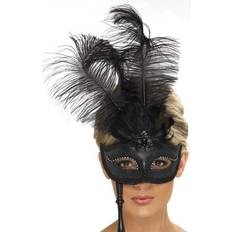 Smiffys Fever Baroque Fantasy Eyemask Black