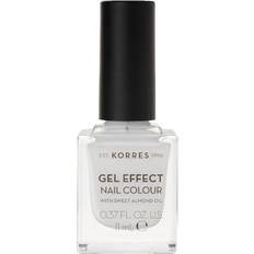 Korres Stärkande Nagelprodukter Korres Sweet Almond Gel Effect Nail Colour #01 Blanc White 11ml