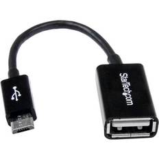 Skärmad - USB-kabel Kablar StarTech USB A-USB Micro-B OTG 2.0 0.1m