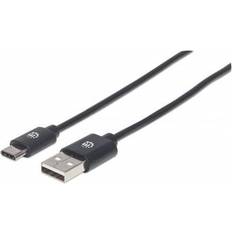 Manhattan USB-kabel Kablar Manhattan Hi-Speed USB A-USB C 2.0 2m
