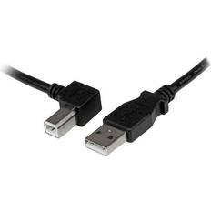 En kontakt - Nickel - USB-kabel Kablar StarTech Left Angle USB A - USB B 2m