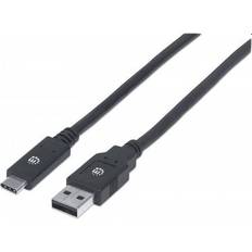 Manhattan USB A-USB C - USB-kabel Kablar Manhattan SuperSpeed USB A-USB C 3.0 2m