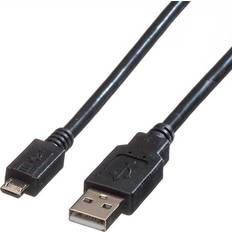 Roline USB A-USB Micro-B - USB-kabel Kablar Roline USB A-USB Micro-B 2.0 1.8m