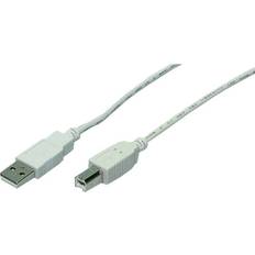 2.0 - USB-kabel Kablar LogiLink USB A - USB B 2.0 1.8m