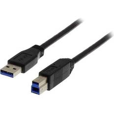 USB A - USB A-USB B - USB-kabel Kablar Deltaco USB A - USB B 3.0 3m