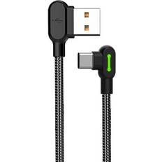 Båda kontakterna - USB-kabel Kablar Mcdodo Braided LED USB A-USB C (2xAngled) 3.0 1.2m