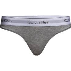 Calvin Klein Bomull - Dam Kläder Calvin Klein Modern Cotton Thong - Grey Heather