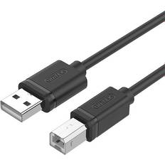 Unitek USB A-USB B - USB-kabel Kablar Unitek USB A-USB B 2.0 1m
