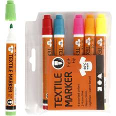 Textile Marker Neon Colours 2-4mm 6 Pieces