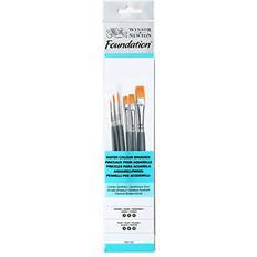 Winsor & Newton Penslar Winsor & Newton Foundation Water Colour Brush Short Handle 6 Pack