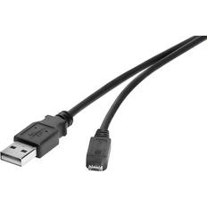 Renkforce USB-kabel Kablar Renkforce USB A - USB Micro-B 2.0 0.2m