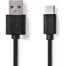 Skärmad - USB A-USB C - USB-kabel Kablar Nedis USB A-USB C 2.0 1m