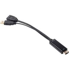 Hane - Hona - Standard HDMI-Standard HDMI - USB-kabel Kablar Club 3D HDMI/USB A-DisplayPort M-F 0.2m