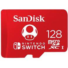 SanDisk 128 GB - U3 Minneskort SanDisk Nintendo Switch Red microSDXC Class 10 UHS-I U3 100/90MB/s 128GB