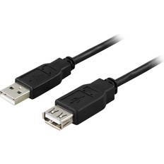 Nickel - USB-kabel Kablar Deltaco USB A - USB A M-F 3m