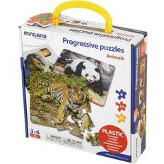 Miniland Animals Progressive Puzzles 43 Bitar