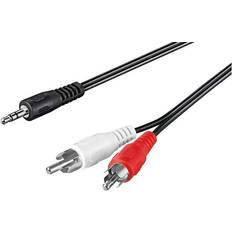 Goobay 3.5mm kablar - Svarta Goobay 3.5mm - 2xRCA M-M 3m